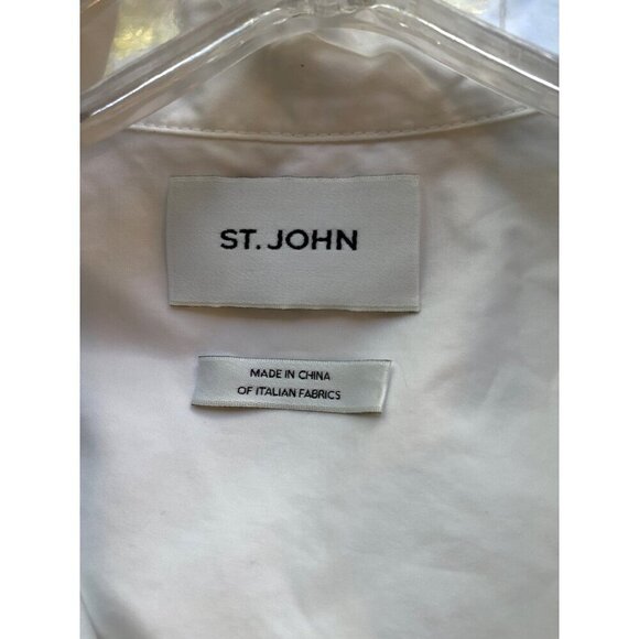 St John womens button down shirt signature buttons  oversized loose - Picture 4 of 9